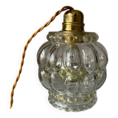 Lampe baladeuse à poser ou suspendre verre bulle vintage