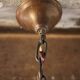 Vintage pendant light, empire brass pendant light, arrow pendant light