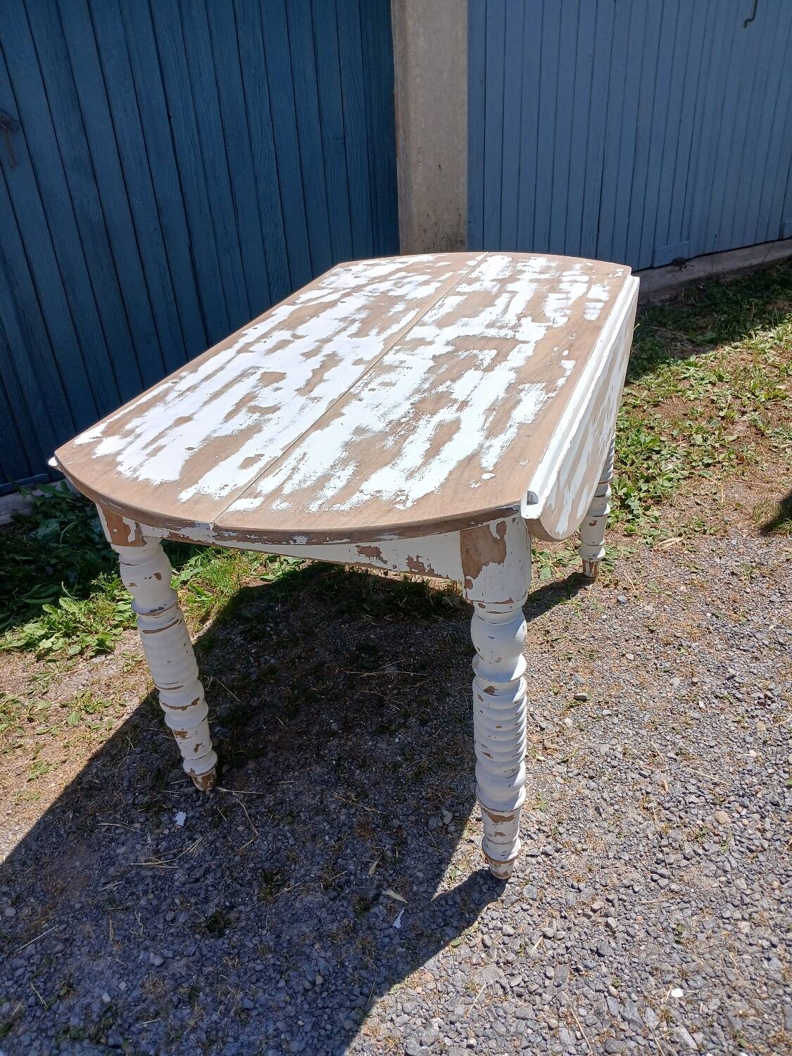 Table ovale vintage à rabats
