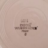 Hollow plates old earthenware Digoin Sarreguemines numbered vintage