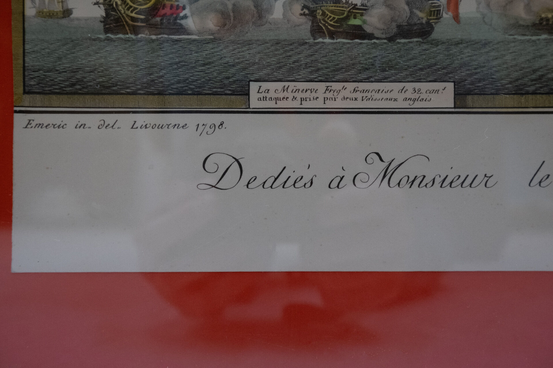 Table basse militaire « combat navals » Dom Joseph