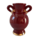 Vase St Clément bordeaux et doré années 50