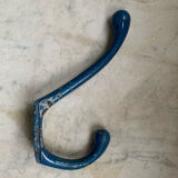 Blue enamelled cast iron hook