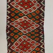 Vintage Turkish Mini Kilim 97x59 cm Wool Small Kelim Runner, shabby Chic