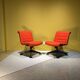 Orange Lounge Chair By Kiga Spa For Knoll, Germany, 1960's