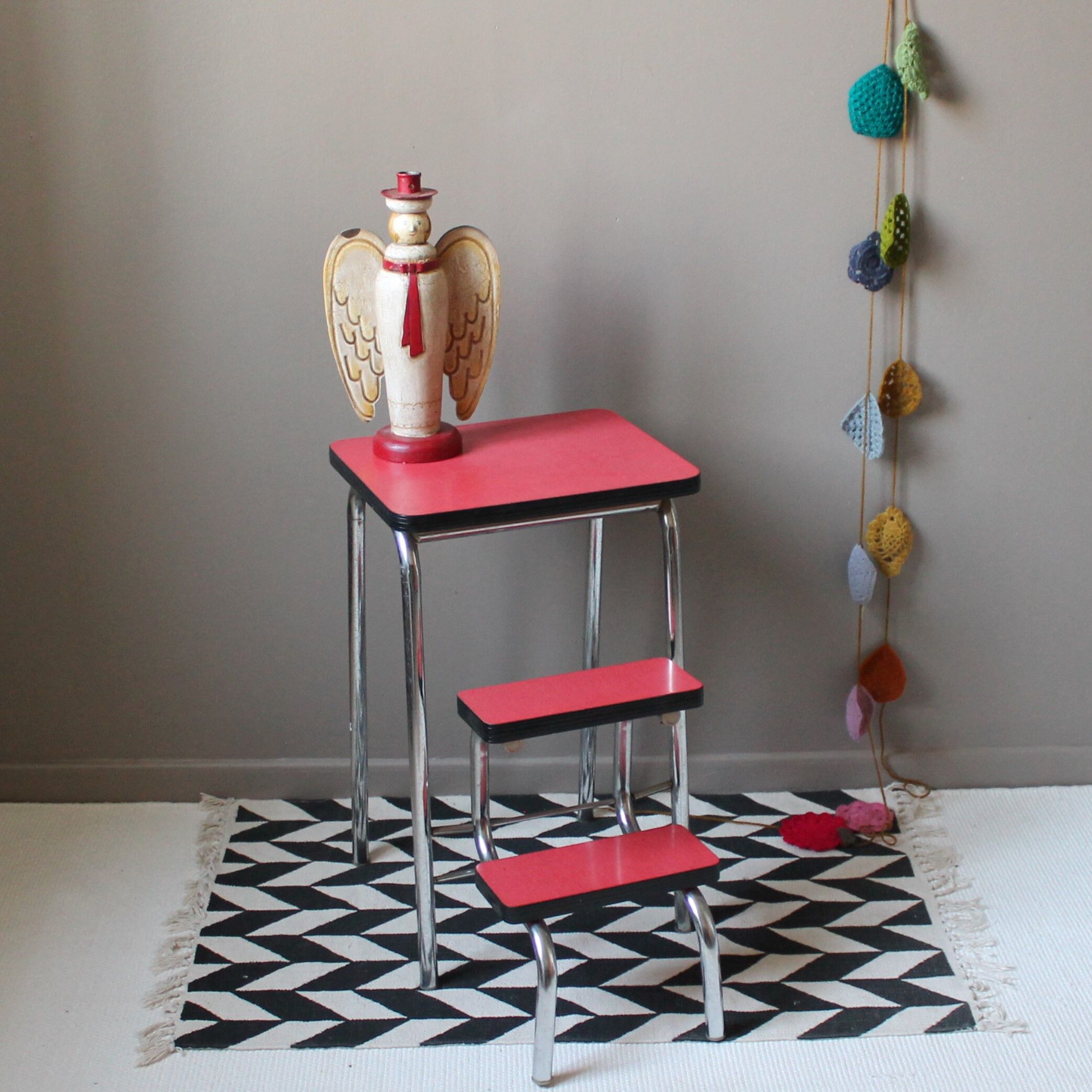 Vintage step stool formica