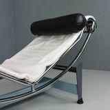 White leather LC4 chaise longue by Le Corbusier for Cassina, 1960s