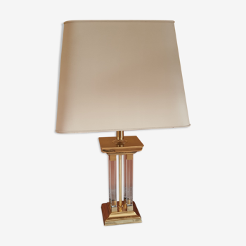 Plexiglas and brass lamp