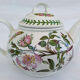 Faîence teapot portmeirion made in england décor botanic garden