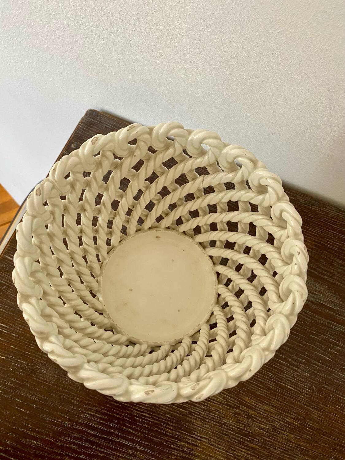 Woven ceramic planter