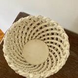 Woven ceramic planter