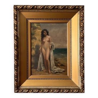 Female Nude Portrait Oil Painting by Howard Robinson , Late 20th Century, Framed