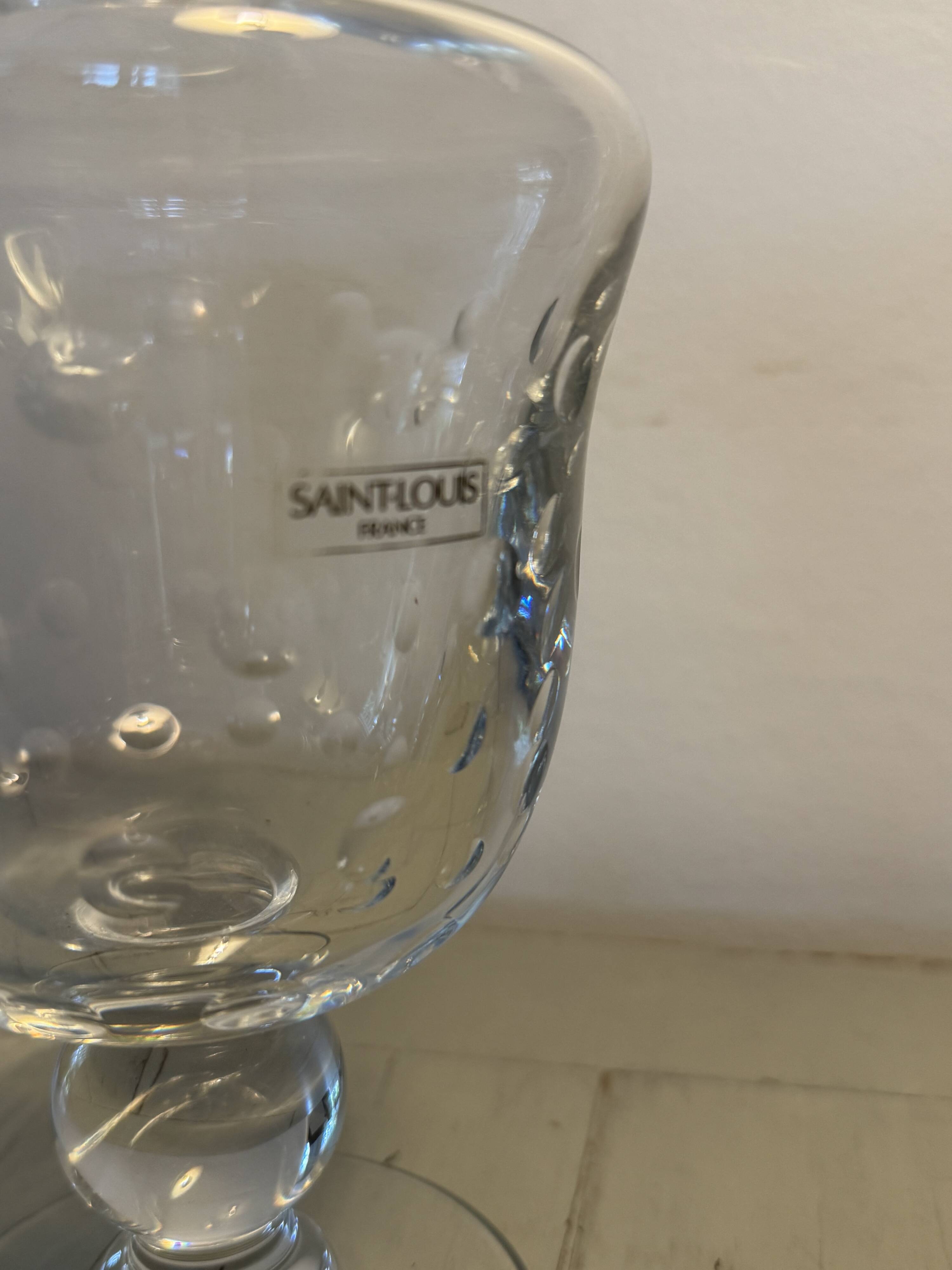 Antique crystal carafe from Saint Louis, Bubble model, 20th century.