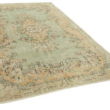 Tapis beige oriental ancien fait à la main 198 cm x 311 cm