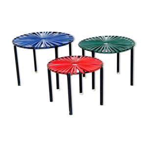 3 tabourets vintage,