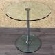 1970s 1980s Coffee Table Side Table in Chrome and Glass Space Age Design