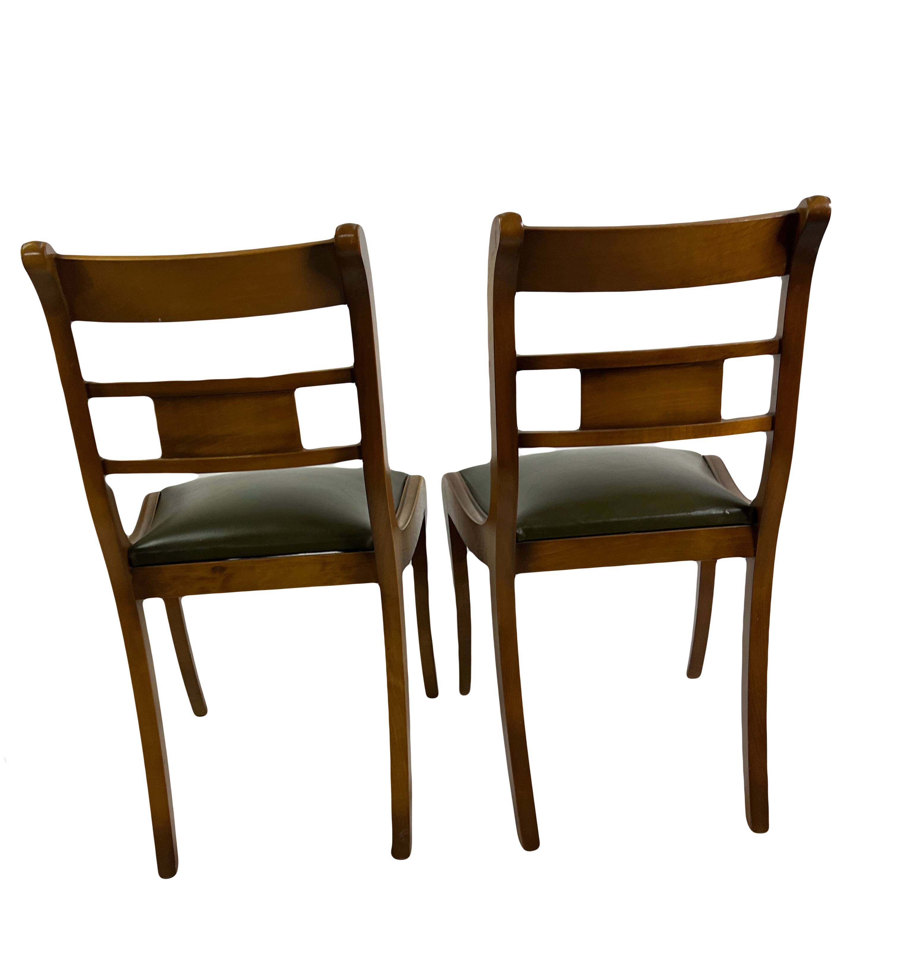 Paire de chaises vintage en bois courbé – design 20e siècle