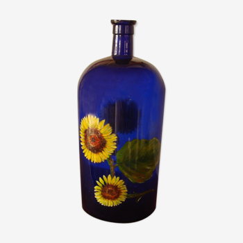 Painted glass canister