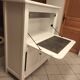 Secretary desk in solid wood, repainted matte white