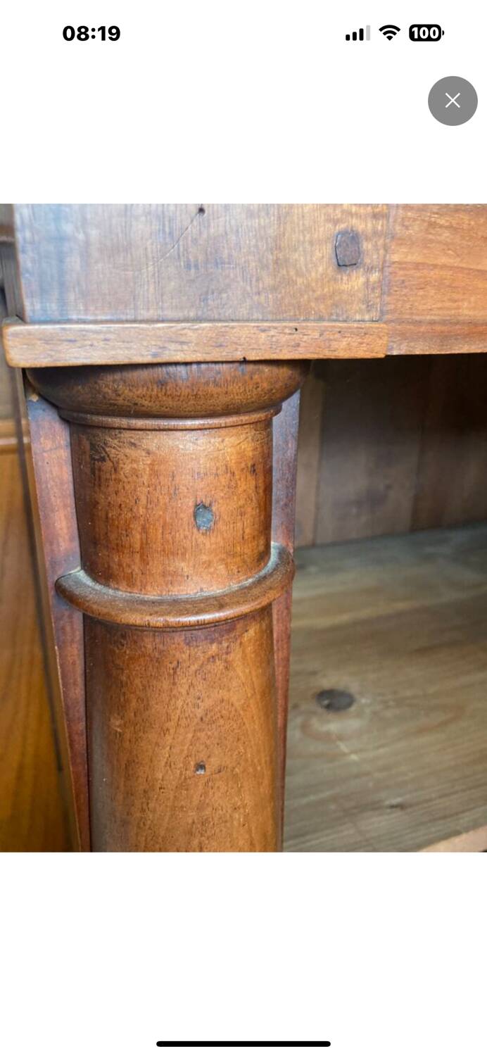 Empire walnut low sideboard