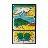 François boisrond. summer triptych. lithograph signed and framed