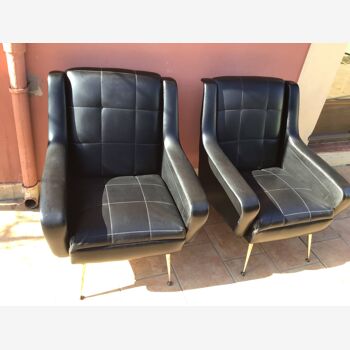 Une paire de fauteuil Erton année 60-70