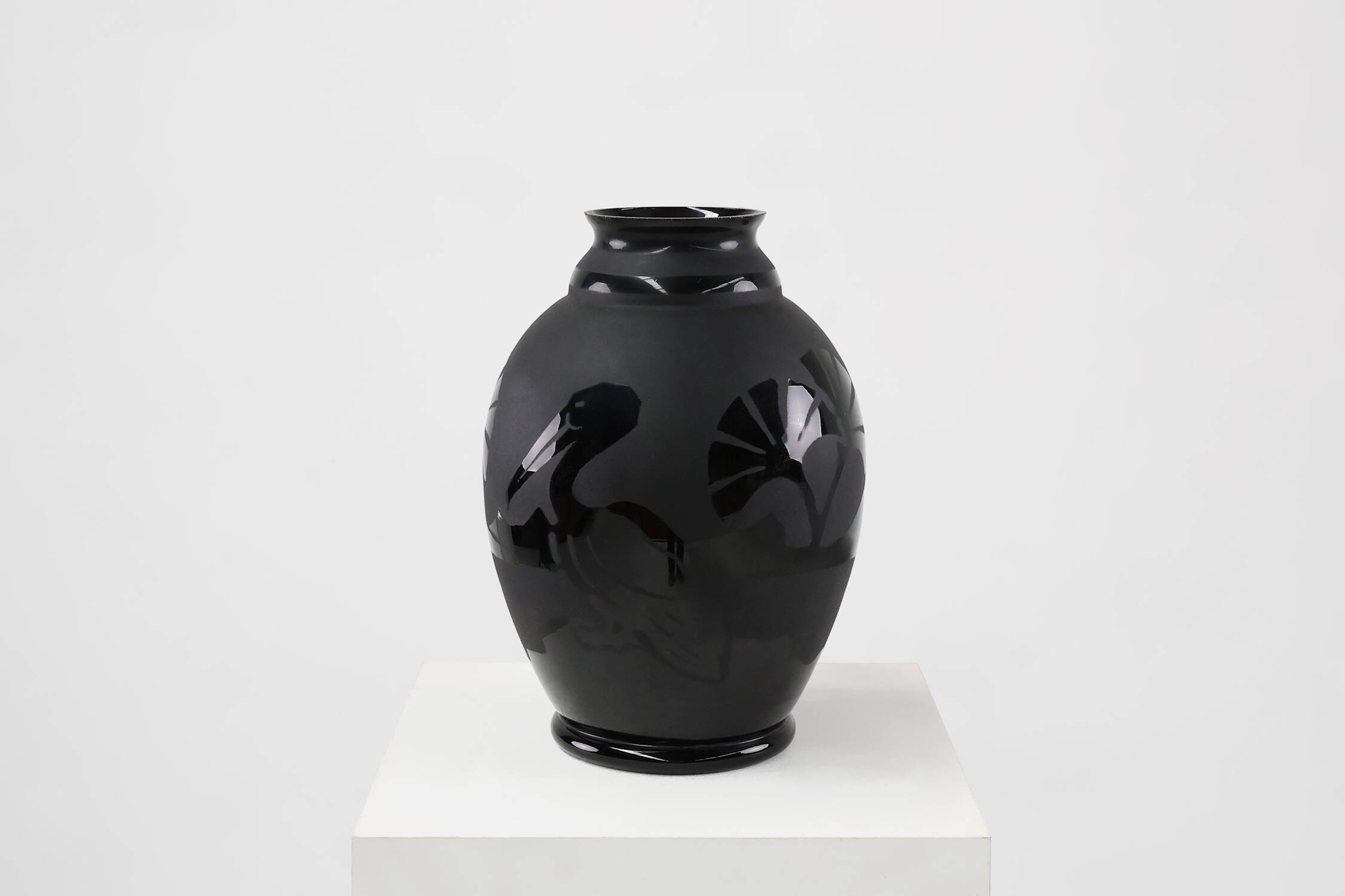 Large vase by Paul Heller and The Boom Glass “De Rupel”, Belgium 1930s