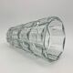 Vintage moulded glass vase, geometric relief decoration 1970