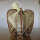 Pair of Scandinavian wire and wood 60s 70s suspensions