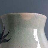 Vase signé Gabet décor peint à la main