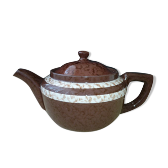 Earthenware teapot Digoin Sarreguemines Model Mary