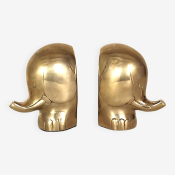 Brass “elephants” bookends