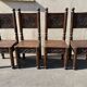 Set of 4 Breton chairs in solid wood