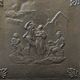Cast iron fireplace plaque rural scene 64/64 cm