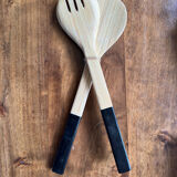 Pair of cutlery bamboo salad