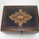 Jewelry box in blackened wood marquetry brass napoleon iii