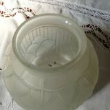 Glass ball vase press mold art deco period