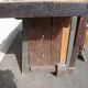 Peugeot brand old green patina wooden workbench