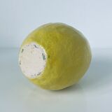 Lemon vase trompe l'oeil in natural glazed ceramic