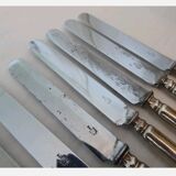 12 anciens couteaux Manche argent fourré