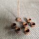 Series of 6 wooden coquetiers