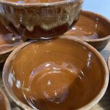 Set of 6 glazed earthenware bowls