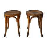 Pair stools signed Baumann