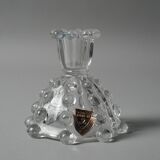 Paire de bougeoirs réversibles en cristal Bohemia, Tchécoslovaquie