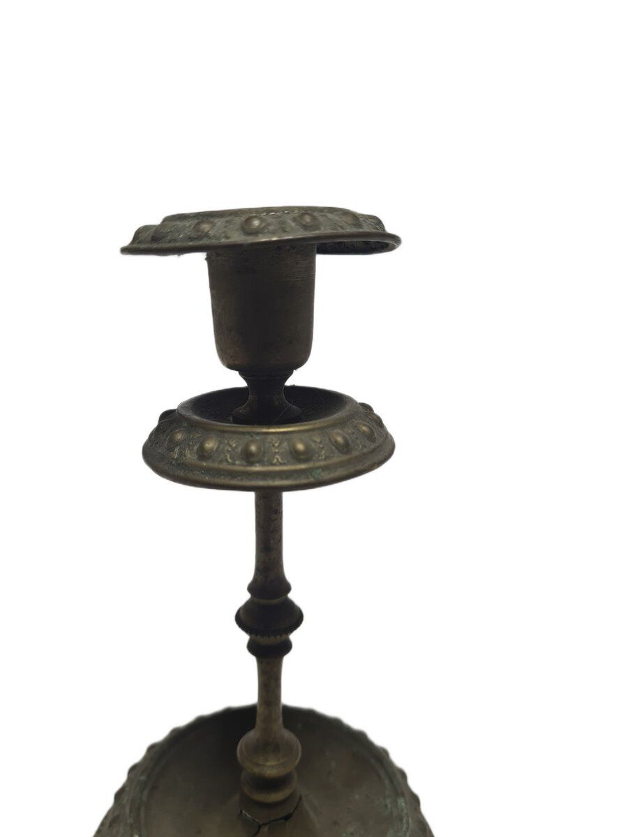Austro-Hungarian Empire Biedermeier silver candleholder, 1890s