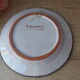 Old plate in faience blue decoration stamped A.Alvarez, serving dish, aperitif dish