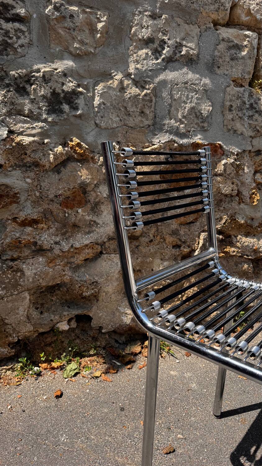 Pair of chrome Sandow chairs by René Herbst
