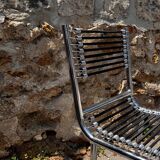 Pair of Sandow chrome chairs by René Herbst