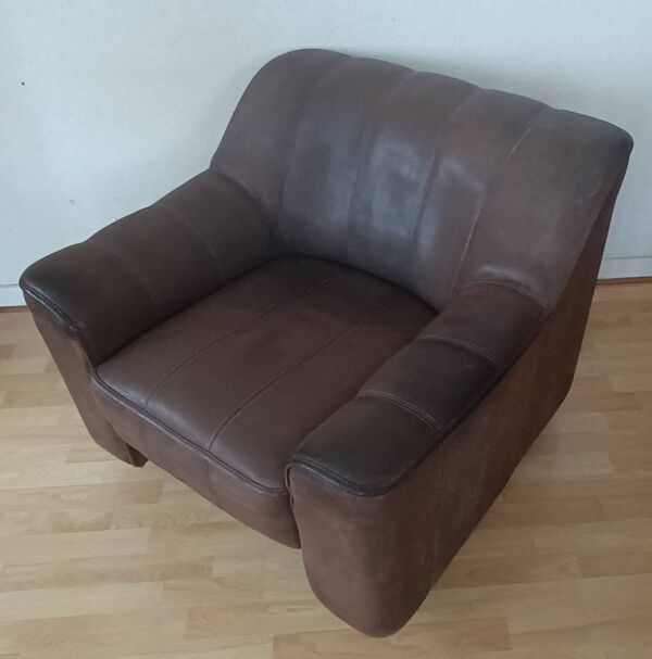 Fauteuil club suisse de Sede Designer Cuir Modèle DS44 années 1970