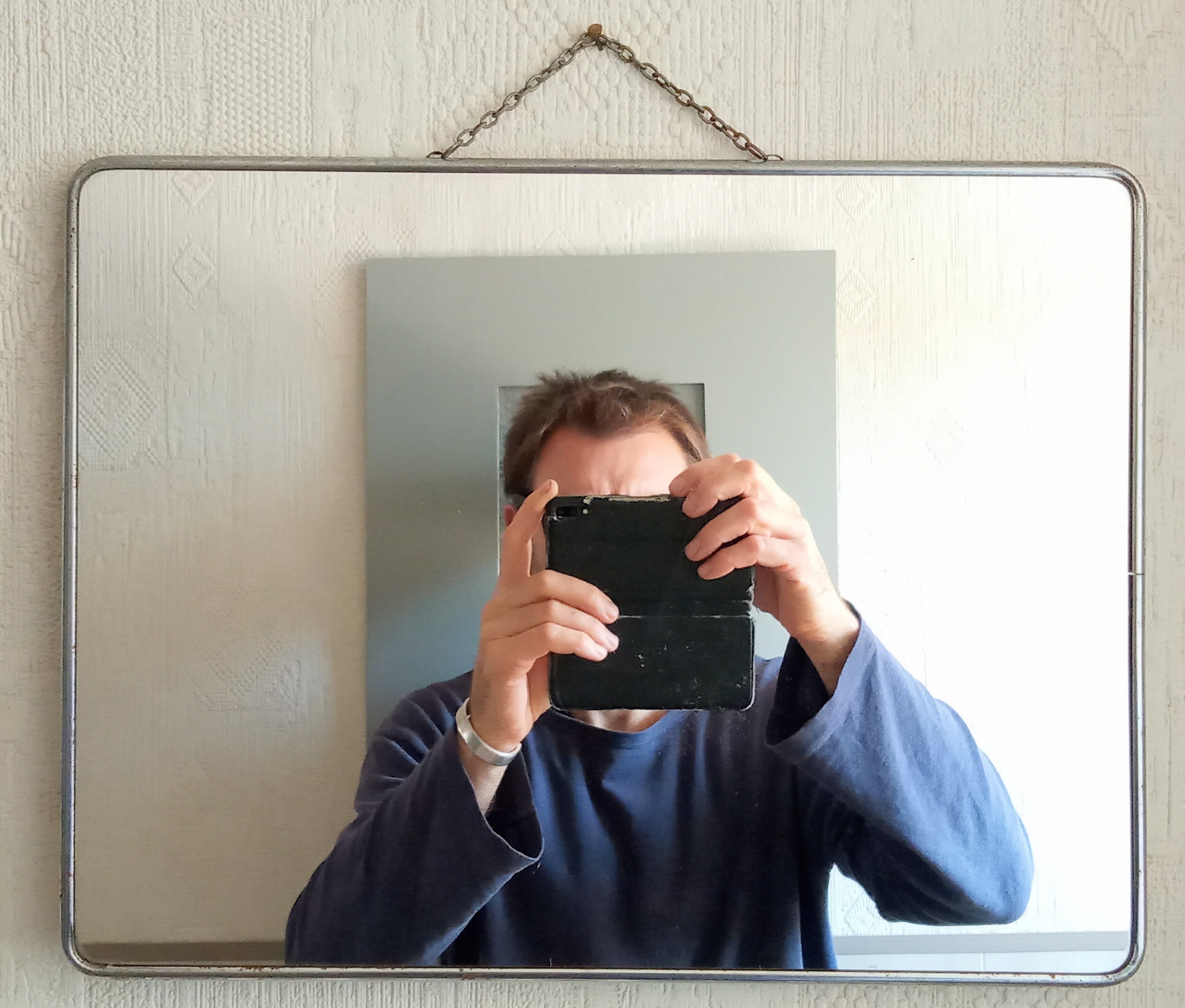 Barber's chain mirror 40×30 cm